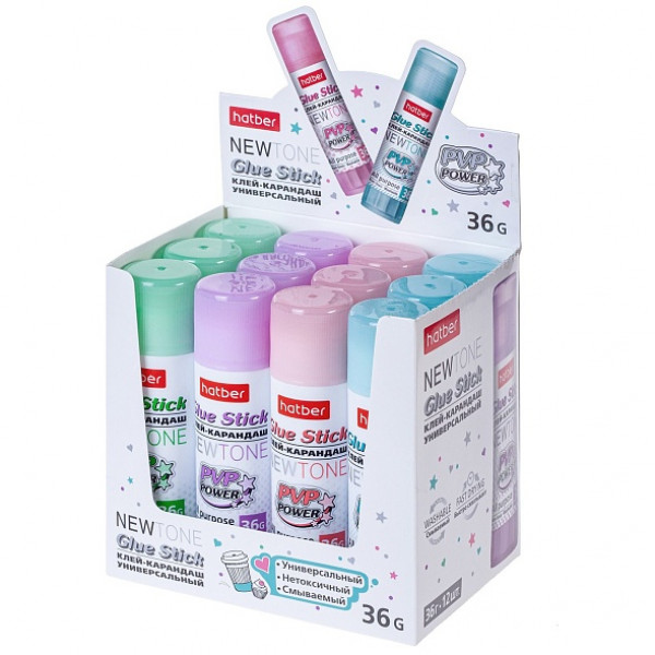 Клей-карандаш 36гр HATBER GS_067214 NEWtone