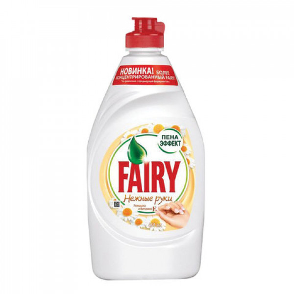 Средство для мытья посуды, 400 мл, FAIRY (Фейри) "Нежные руки", "Ромашка и витамин Е"