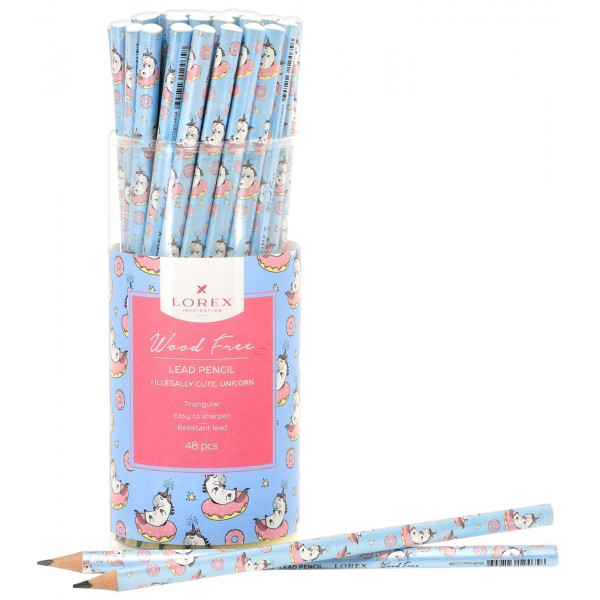 Ручка шар масл 0.5мм LOREX ILLEGALLY CUTE.UNICORN Slim Soft синяя LXOPSS-IC6
