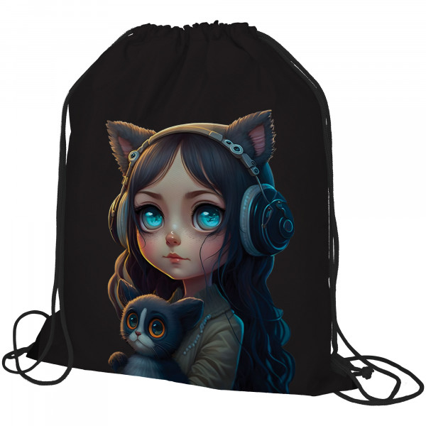 Мешок для обуви COLORIO KPLB-UTB-883 Девочка-кошка