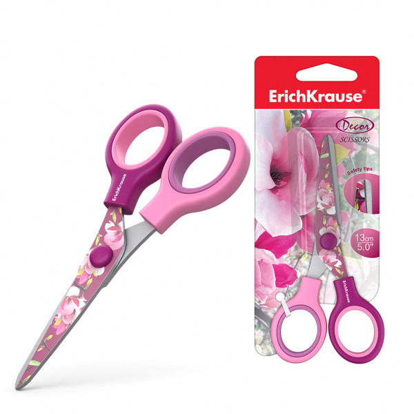 Ножницы 130мм ERICH KRAUSE 14598 Junior Decor Magnolia