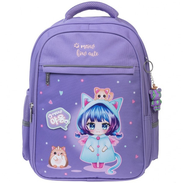 Рюкзак 2отд HATBER NRk_15123 LIGHT -Девочка-кошка