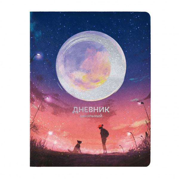 Дневник кожзам обл 1-11кл 48л SCHOOLFORMAT ДУТК-ППЛ Прогулка под луной