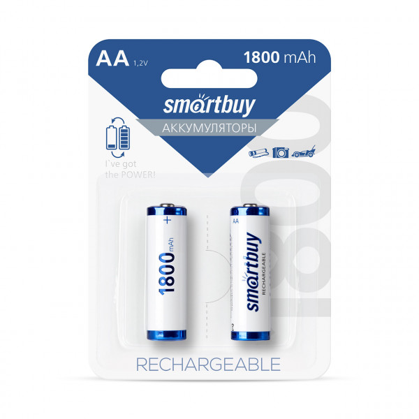 Аккумулятор SmartBuySBBR-2A02BL1800 AA/2BL 1800 mAh