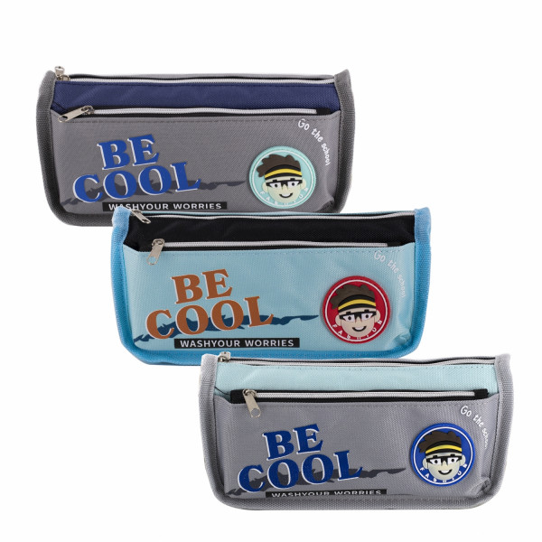 Пенал-косметичка 1 отд 190*80*35мм Alingar AL-13089 BE COOL ассорти