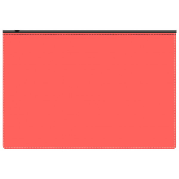 Папка на молнии А4 150мкр Бюрократ ZIP ВРМ4АPINKBL коралловая