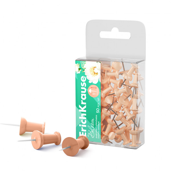 Кнопки силовые 50шт ERICH KRAUSE Pastel Bloom 62055 Peach