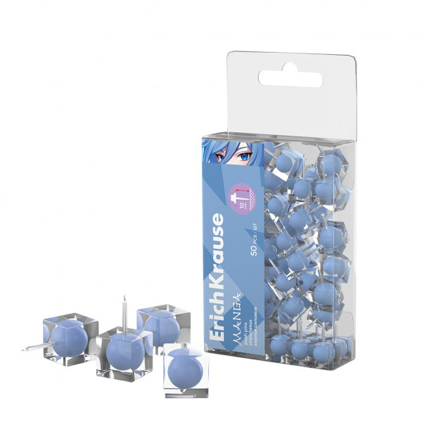 Кнопки силовые 50шт ERICH KRAUSE Manga 62058 Pale Blue