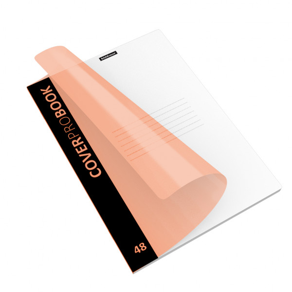 Тетрадь А4 48л пласт обл ERICH KRAUSE 48222 CoverProBook Neon matt оранжевая