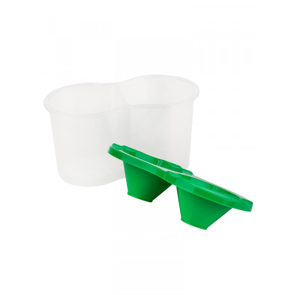 Стакан-непроливайка двойной Проф-Пресс С-9001 Стандарт зеленый-2