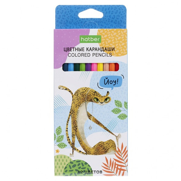 Карандаши 12цв HATBER ECO CS_084391 ZOO