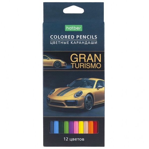 Карандаши 12цв HATBER ECO CS_070882 Gran Turismo