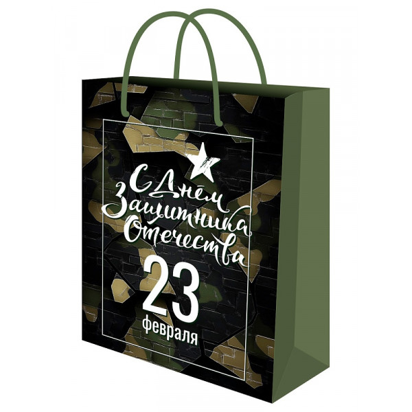 Пакет подар Миленд Optima ППК-7693 Защитник Отечества 18*23*8см