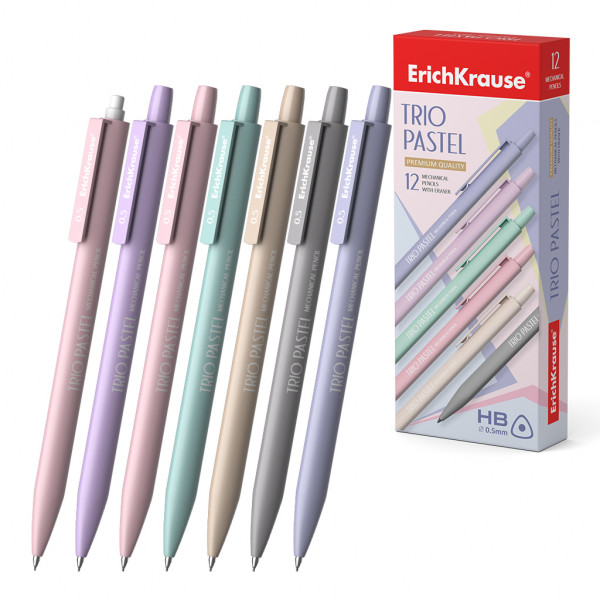 Карандаш механический 0,5 ERICH KRAUSE 56013 Trio Pastel трехгранный