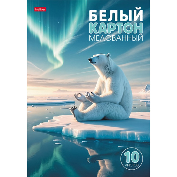 Картон белый А4 10л ХАТБЕР 10Кб4_33797 Полярнывй мыслитель