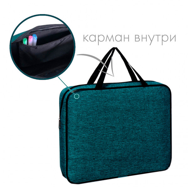 Папка менеджера А4 ТПК Пчелка ПДМ-111 Премиум Аквамарин темный