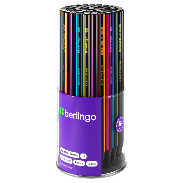 Карандаш ч/гр дерево Berlingo BP01305 НВ Color Zone