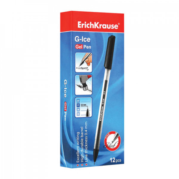 Ручка гел 0,4 черная ERICH KRAUSE 39004 G-ICE