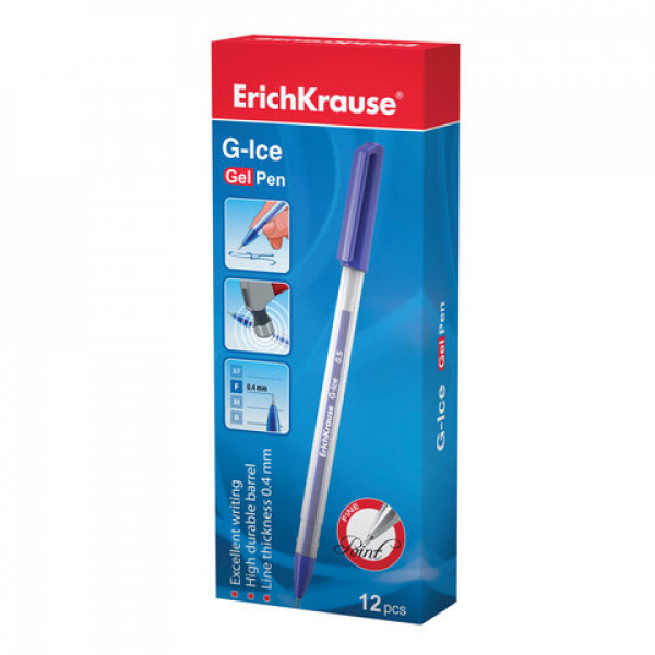 Ручка гелевая 0,4 синяя ERICH KRAUSE 39003 G-ICE