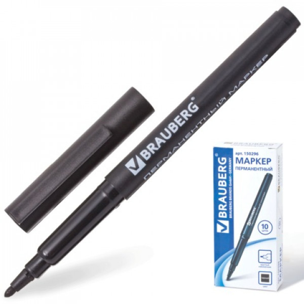 Маркер перманентный BRAUBERG 1мм CLASSICLine STF3003 150296