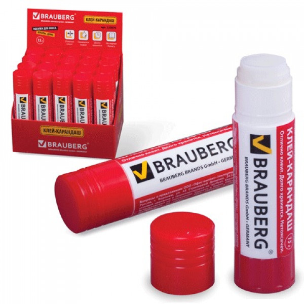 Клей-карандаш 15гр BRAUBERG 220870