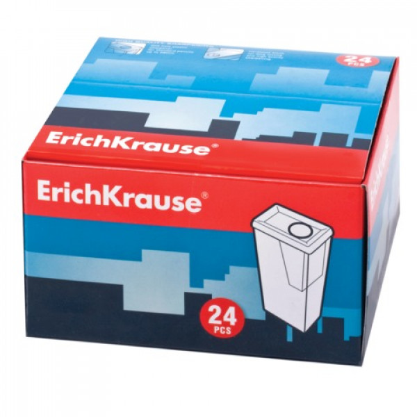 Точилка пластик 1отв ERICH KRAUSE City 21830 с контейнером ассорти