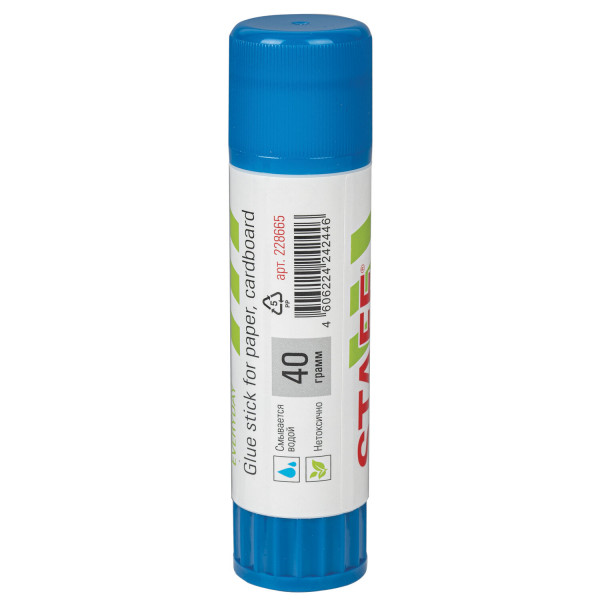Клей-карандаш PVA 40гр STAFF EVERYDAY 228665