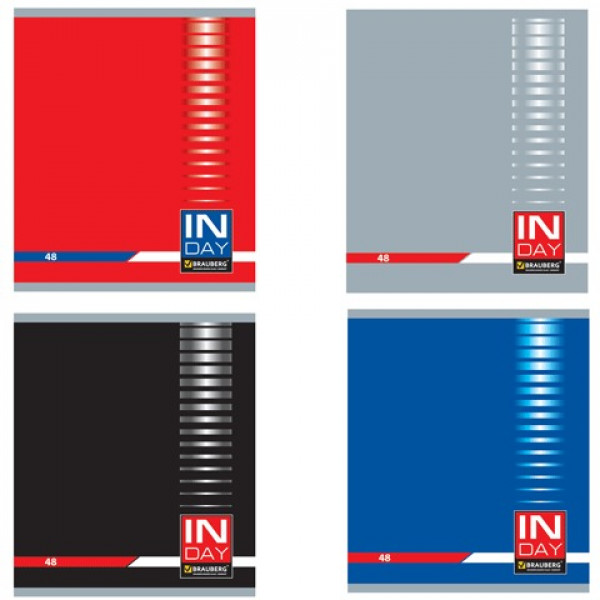 Тетрадь 48 л. BRAUBERG, кл, обложка мелованный картон+лак, "Индей", 4 вида, 400518