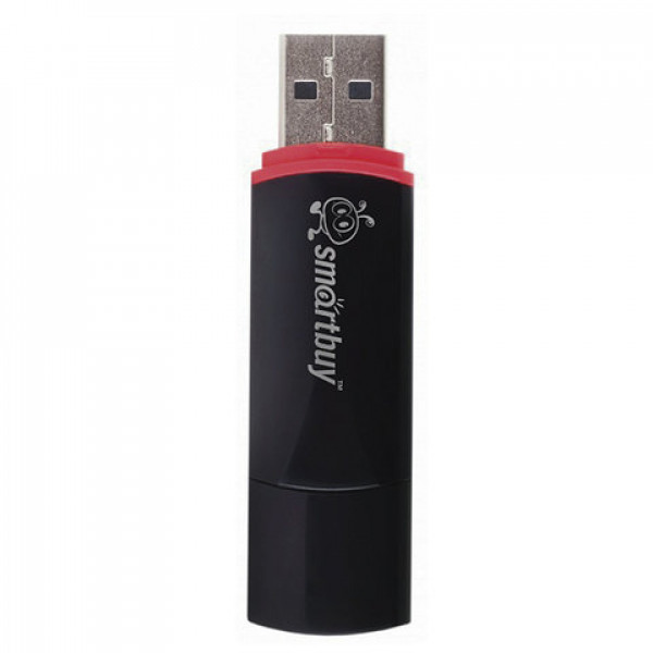 Флэш-диск 16 GB, SMARTBUY Crown, USB 2.0, черный, SB16GBCRW-K