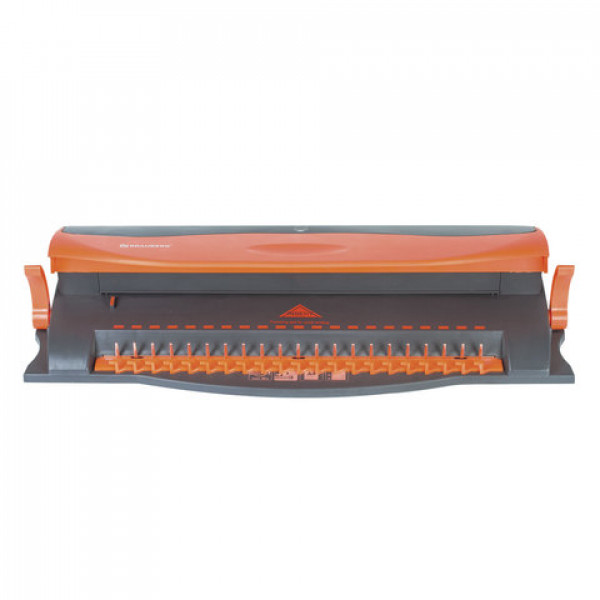 Переплетная машина BRAUBERG BM-4 для пластиковой пружины + ДЫРОКОЛ на 4 отверстия, пробитие 4 л., сшивка до 50 л., 531585