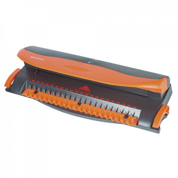 Переплетная машина BRAUBERG BM-4 для пластиковой пружины + ДЫРОКОЛ на 4 отверстия, пробитие 4 л., сшивка до 50 л., 531585