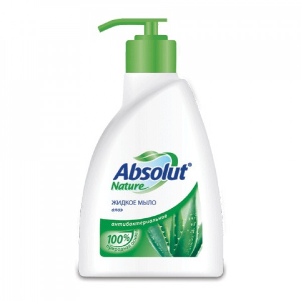 Мыло жидкое 250 мл, ABSOLUT (Абсолют), "Алоэ", антибактериальное, дозатор, 5009, 5064