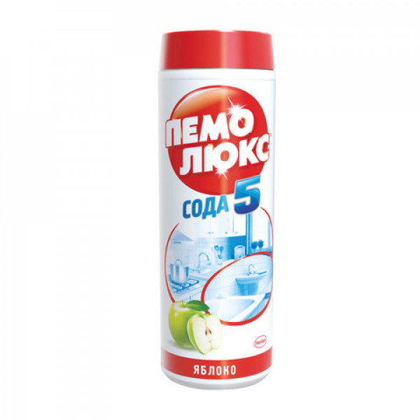 Чистящее средство 480 г, ПЕМОЛЮКС Сода-5, "Яблоко", порошок