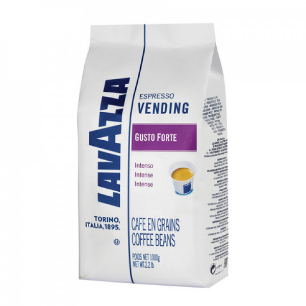 Кофе в зернах LAVAZZA (Лавацца) "Gusto Forte Vending", натуральный, 1000 г, вакуумная упаковка, 2868